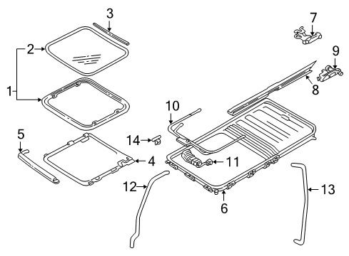 Link-Roof Lid LIFTER Diagram for MR523595