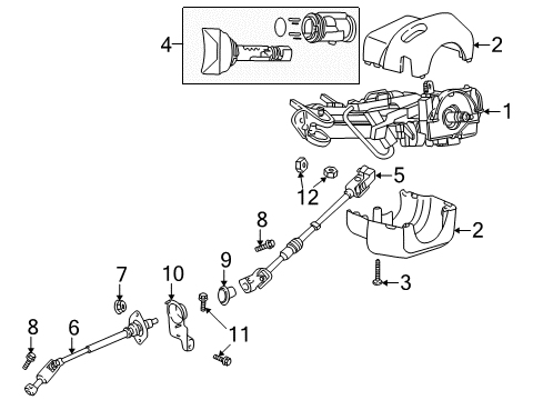 Cover-Steering Column Lock Diagram for 55115803