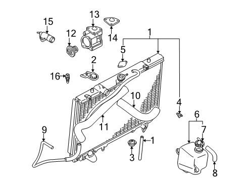Hose-Radiator CONDENSER Tank Diagram for MR404893