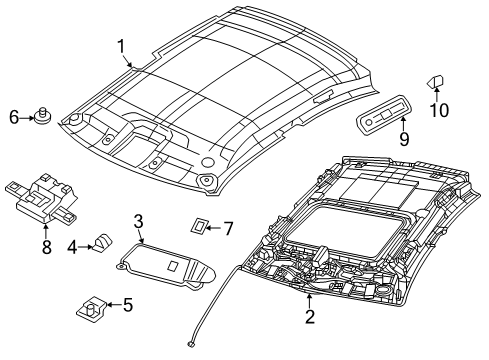 2017 Dodge Charger VISOR-ILLUMINATED Diagram for 5PJ80DX9AD