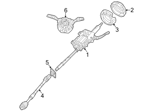 2023 Jeep Gladiator Steering Column & Wheel, Steering Gear & Linkage Diagram 2