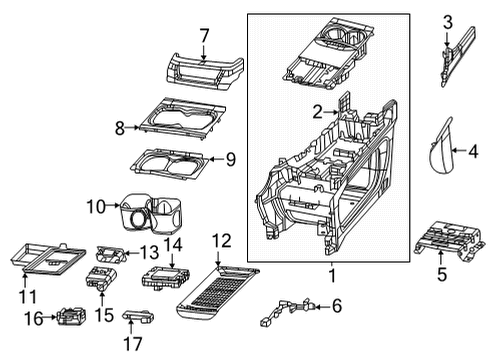 2023 Chrysler Voyager Center Console Diagram 7