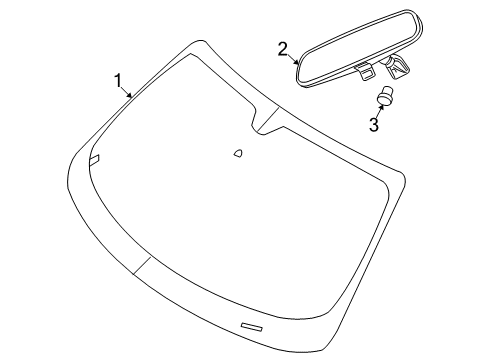 2022 Dodge Challenger Glass - Windshield Diagram