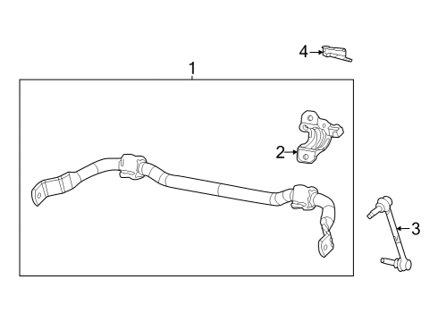 2022 Jeep Grand Cherokee Stabilizer Bar & Components - Front Diagram 1