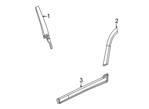 2022 Jeep Grand Cherokee L APPLIQUE-B Pillar Diagram for 68375059AB