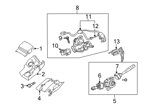 Switch-Windshield WIPER & WINDSHIE Diagram for 8612A002