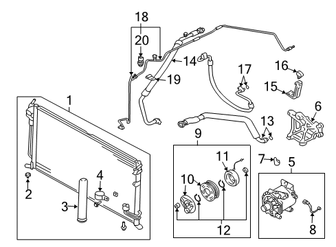 Hose-A/C Compressor Discharge Diagram for MR958345