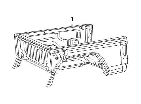 2023 Jeep Gladiator Box Assembly Diagram
