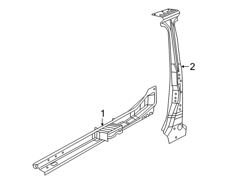 2022 Jeep Renegade Center Pillar & Rocker Diagram
