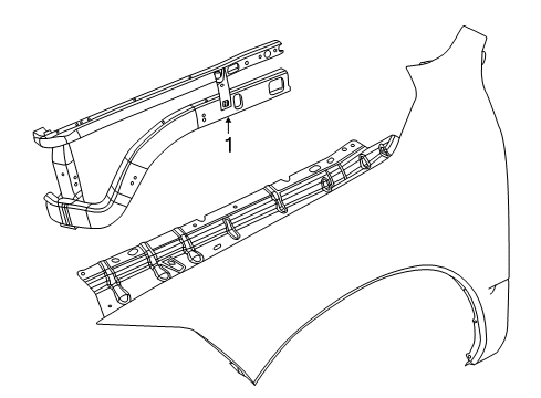 2023 Ram 1500 Classic Inner Components - Fender Diagram
