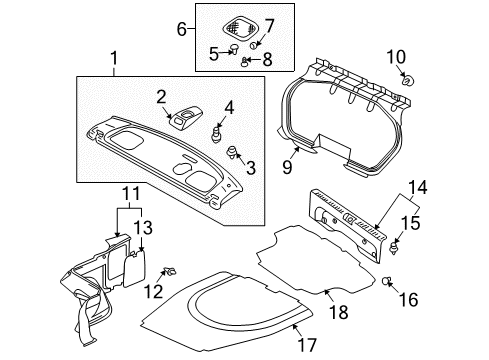 Panel-Rear Shelf Diagram for MR633511
