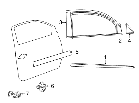 Panel-B Pillar Outer Diagram for 68074115AA