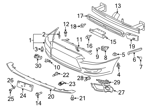 Support-Front Bumper Diagram for 6400A852