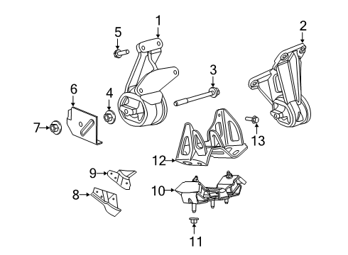 2022 Ram 1500 Engine & Trans Mounting Diagram 4
