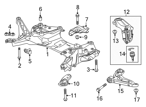 Lower Control Arm Diagram for 4668994AB