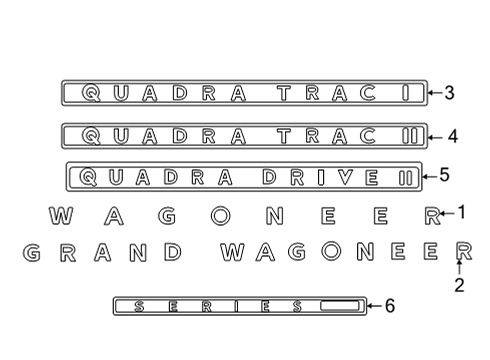 2023 Jeep Grand Wagoneer L NAMEPLATE-SERIES 1 Diagram for 68531804AB