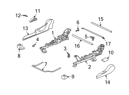 ADJUSTER-Front Seat Slide Diagram for MR562518