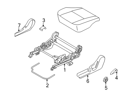 Handle-Front Seat RECLINING ADJUSTER Diagram for MR648780
