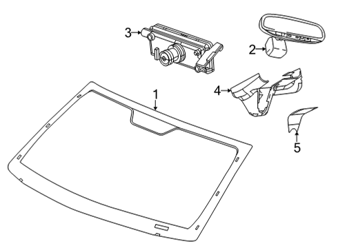 2023 Jeep Grand Cherokee L Glass - Windshield Diagram