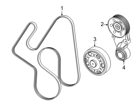 2021 Ram 2500 Belts & Pulleys Diagram 2
