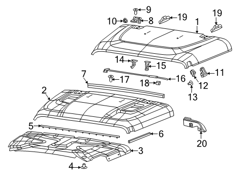 2023 Jeep Wrangler Hood & Components Diagram