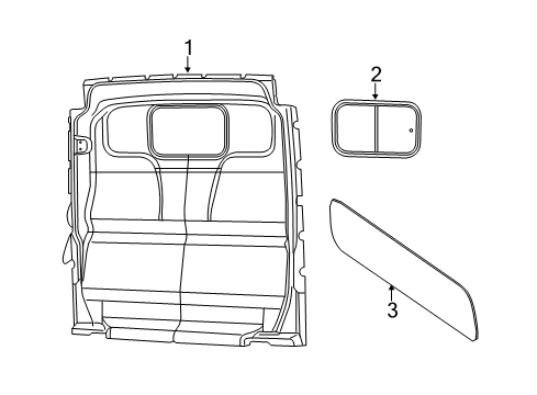 2022 Ram ProMaster 2500 Partition Panel Diagram