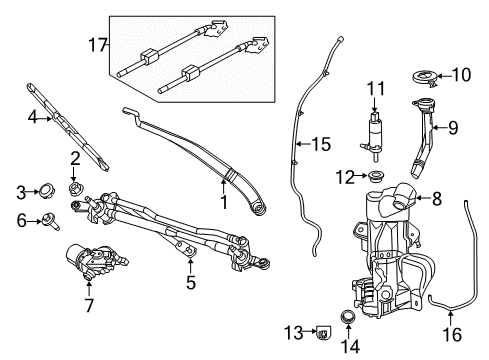 2022 Chrysler Voyager Wiper & Washer Components Diagram 2
