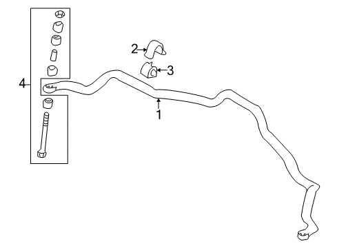 Bar-Front Suspension STABILIZER Diagram for MR961401