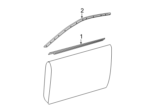 2021 Dodge Challenger Exterior Trim - Door Diagram