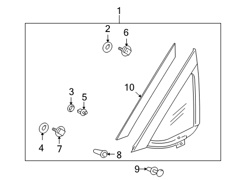 WEATHERST-Side Window Diagram for MR957967