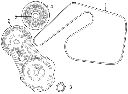 2023 Jeep Grand Wagoneer L Belts & Pulleys Diagram