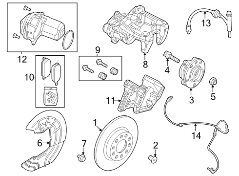 2023 Dodge Hornet ADAPTER-DISC BRAKE CALIPER Diagram for 68627262AA