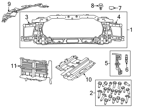 2023 Ram 1500 Classic Radiator Support Diagram
