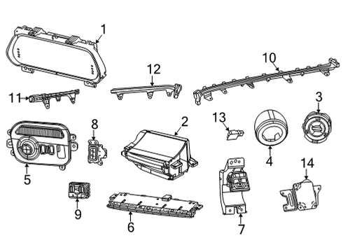 2022 Jeep Grand Wagoneer Instruments & Gauges Diagram