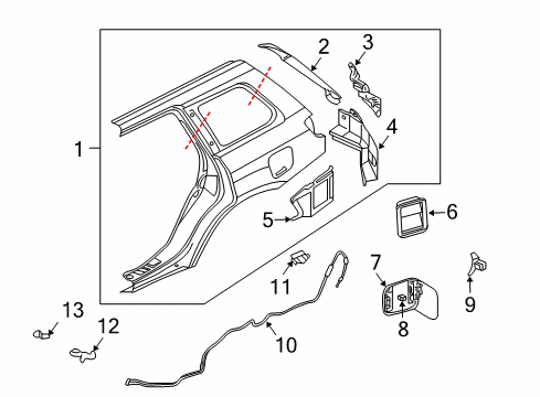 Housing-Rear Lamp Diagram for MR954437