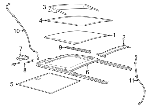 2022 Jeep Grand Cherokee Sunroof Diagram 1