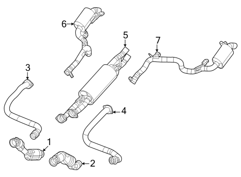 2023 Jeep Grand Wagoneer L Exhaust Components Diagram