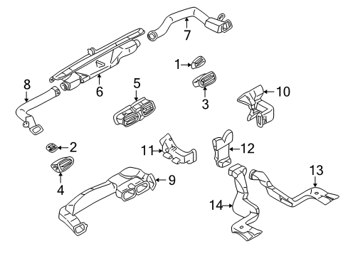 Duct-Rear Heater Diagram for MR315581