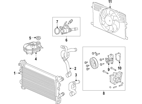 2022 Ram ProMaster City Cooling System, Radiator, Water Pump, Cooling Fan Diagram 2