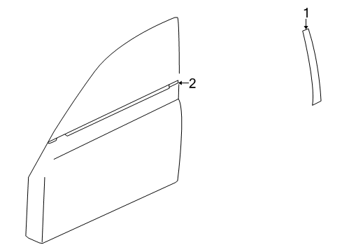Molding-Front Door Window Belt Line Diagram for 5727A005