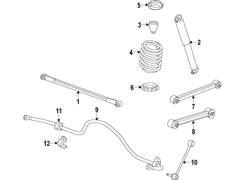 2023 Ram 2500 Suspension Components, Lower Control Arm, Upper Control Arm, Ride Control, Stabilizer Bar Diagram