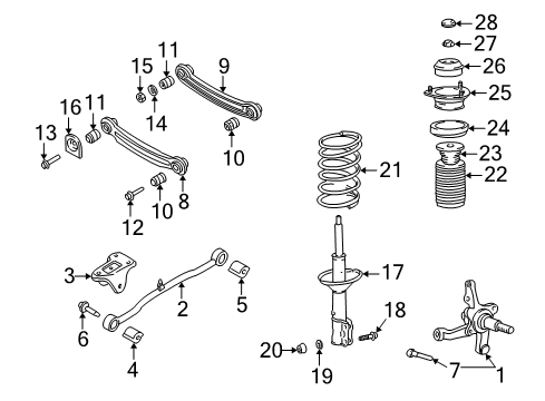 Arm Assembly - Rear Suspension Front Left Diagram for 5520125103