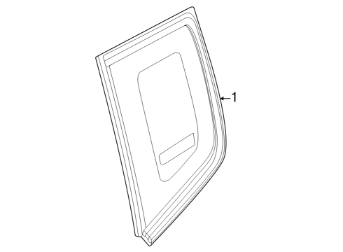 2022 Jeep Renegade Glass & Hardware - Quarter Panel Diagram