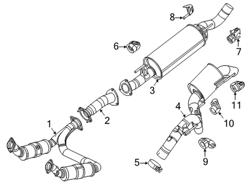 2022 Jeep Wagoneer Exhaust Components Diagram