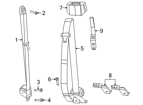 2022 Ram 2500 Seat Belt Diagram 3