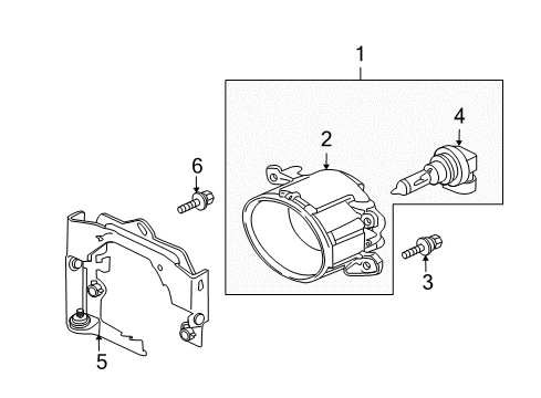 Bulb-Front Fog Lamp Diagram for MS820976