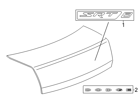 2022 Dodge Challenger Exterior Trim - Trunk Diagram