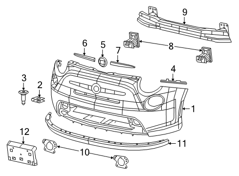 Air Dam Diagram for 68138000AC