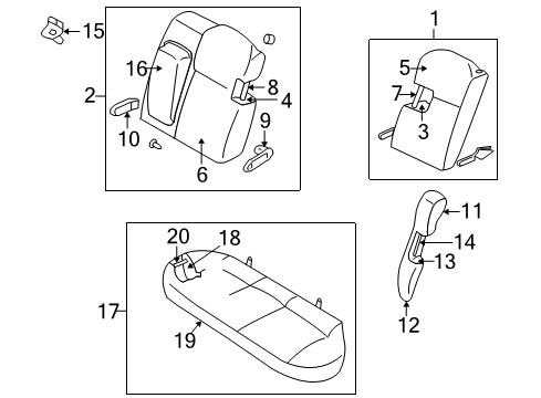 Cover-Rear Seat Side Back Diagram for MR654660
