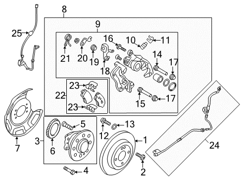 Assembly-Abs-Assembly-Abs Rear Wheel Diagram for 956811R100